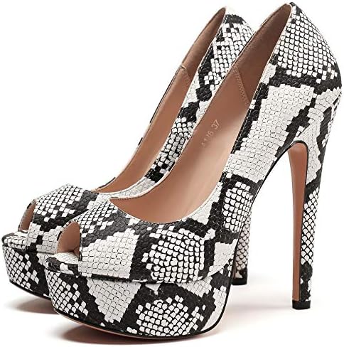 Vue 3 de Escarpins Femme Plateforme Cm