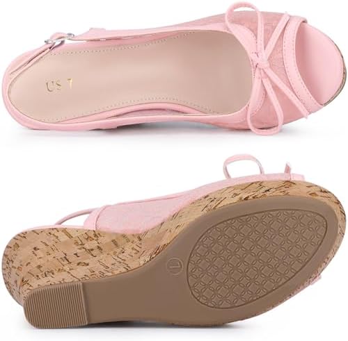 Vue 4 de Femmes Talons Plateforme Bois