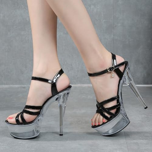 Vue 3 de Sandales Talons Haut Aiguille
