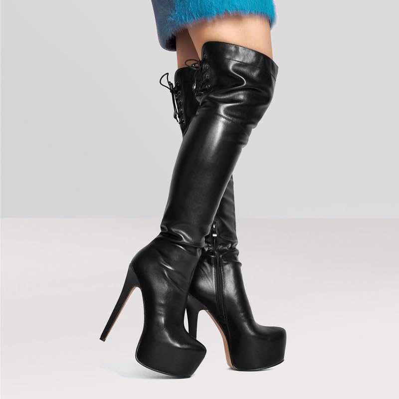 Vue 2 de Bottes Plateforme Pour