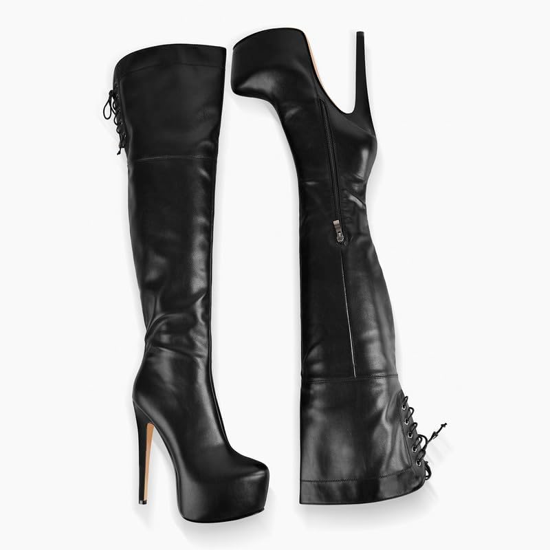 Vue 4 de Bottes Plateforme Pour