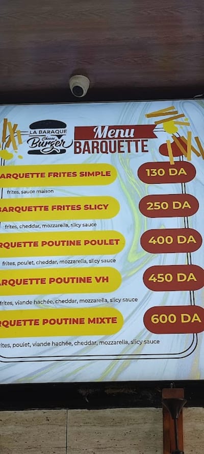 La baraque cheese burger oran