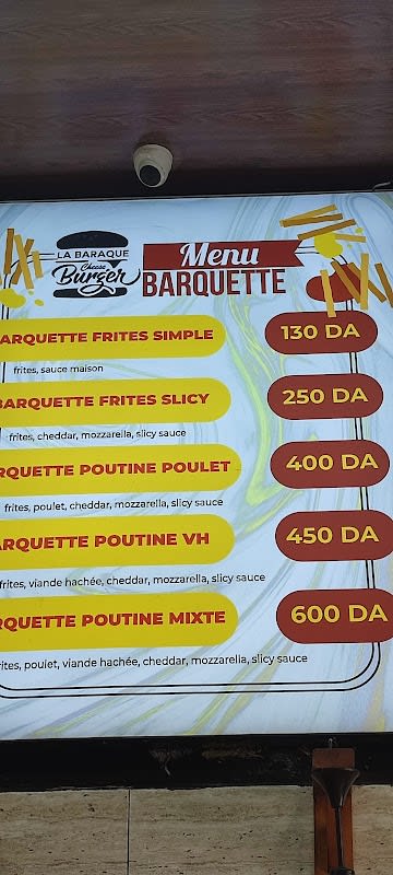 La baraque cheese burger oran