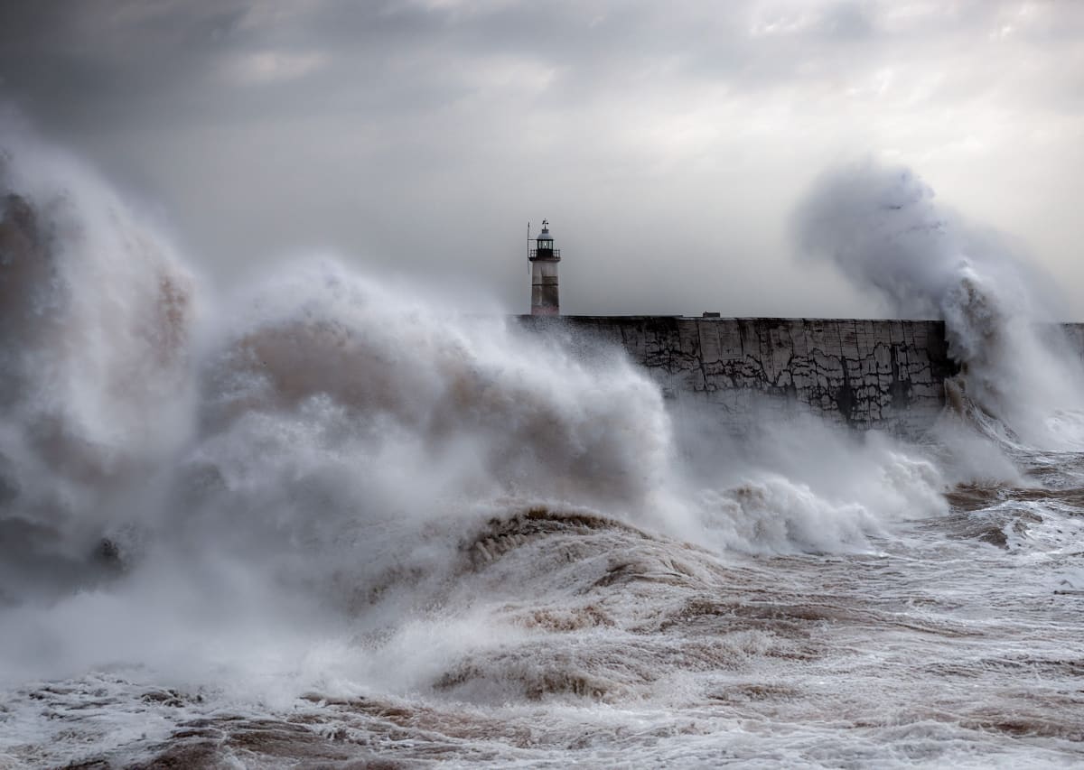 Harbour wall, third attempt. The first two rolls drowned.