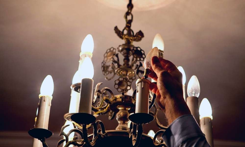 How to Change Light Bulbs in High Chandelier