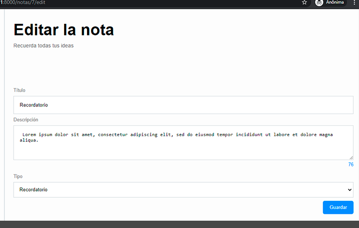 CRUD de notas con Laravel image 2