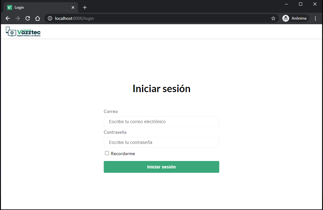 Sistema web Vazztec image 1