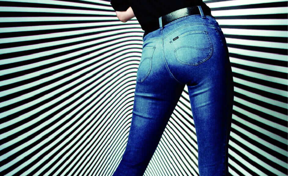 Lee jeans use science and optics to contour your bum