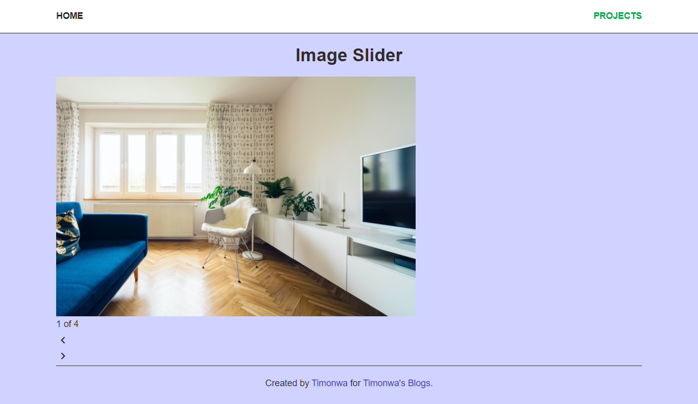 Image slider built with only Html