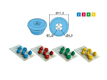 Silicones tubes blue - set of 6 (for instruments 2 à 3,5 mm) img