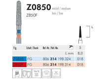 Z 0850 FG 018 instrument diamanté pour zirconium img
