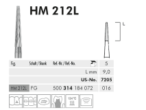 HM 212 L FG 016 fraise en carbure de tungstène img