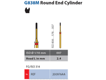 Diatech G838M Cylindrique à bout rond F FG 07 instrument diamanté img