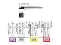 Unimetric 0.8 tenons radiculaires titanium 215T-008S mauve img