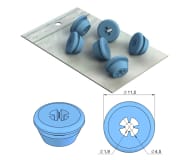 Tubes silicones bleu - la pochette de 6 (pour instruments 2 à 3,5 mm) img