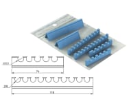 Silicone Refill for easy cassette 20x18 - 15 notches ø 8,5 mm grey img