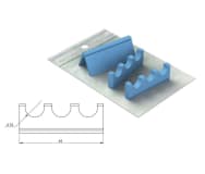 Réassorts Silicones pour ergo cassette 18x8 - 3 encoches ø 10 mm gris img