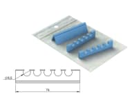 Réassorts Silicones pour ergo cassette 18x11 - 5 encoches ø 8,5 mm gris img