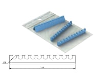 Réassorts Silicones pour ergo cassette 18x15 - 10 encoches ø 8,5 mm gris img