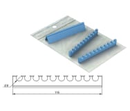 Silicone Refill for easy clips cassette 18x13 - 10 notches ø 8,5 mm grey img