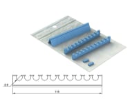 Silicone Refill for easy tray cassette 18x14 - 10 notches ø 8,5 mm + flat strip grey img