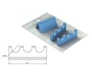 Silicone Refill for GALAXY cassette 28x18 - 10 notches Galaxy + clear area purple img