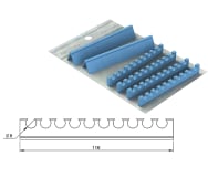 Réassorts Silicones pour ergo cassette 28x18 - 10 encoches ø 8,5 mm + patin plat gris img