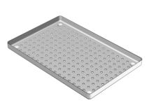 Perforated Anodised aluminium tray (Size 28 x 18 x 1,9 cm) grey img