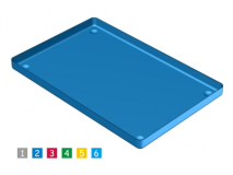 Anodised aluminium tray blue (Size 28 x 18 x 1,9 cm) img