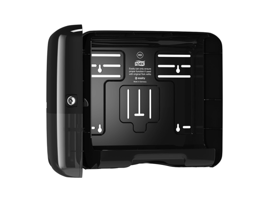 Tork dispenser voor C-vouw en Z-vouw papieren handdoeken 553008 - H3 handdoek dispenser voor de uitgifte van enkele gevouwen handdoeken, zwart
