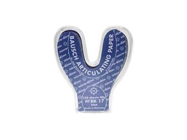 Papier d'articulation BK-17 en forme U 0,04mm bleu  img