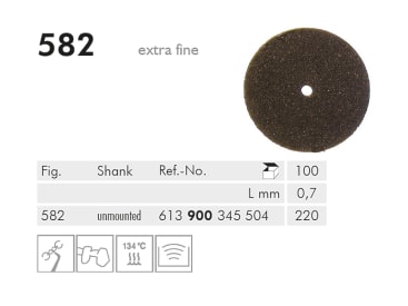 Disques de polissage dentaire 582 220 0,7 mm abrasif en céramique img