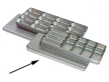 Tubs en dozen Compartment Box 12 removable comp. (Size 22 x 10,5 x 2 cm) img