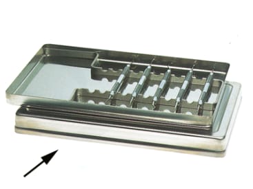 Trays pour rangement dentaires Acier inoxydable Couvercle (Format28 x18 x 2,5 cm) img