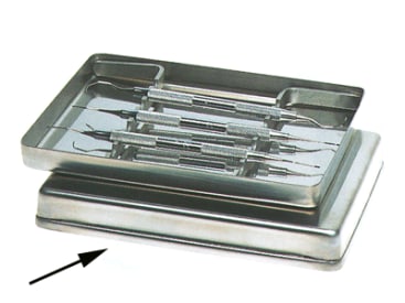 Trays pour rangement dentaires Acier inoxydable Couvercle (Format18 x14 x 2,5 cm) img