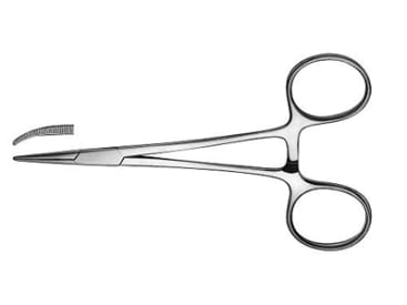 Hemostatische tangen Arterieklem Halstead-Mosquito gebogen 12,5cm img