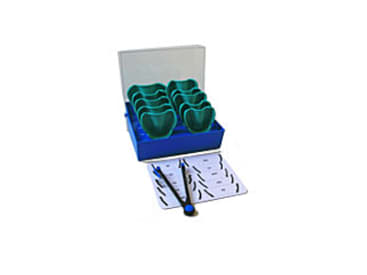 Afdruklepels Border-Lock vervormbare disposable afdruklepel bovenkaak betand assortiment met opbergdoos img