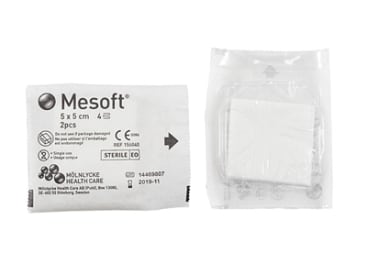 Compresses Mesoft 40 g/m² - 4 couches, 5 x 5 sm (stérile) img