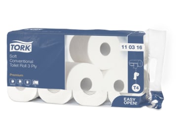 Toiletpapier Tork Zacht Traditioneel Toiletpapier Premium T4 (3-Laags) img