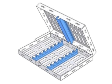 Cassettes pour le stockage des instruments Cassette inox 18x14 img