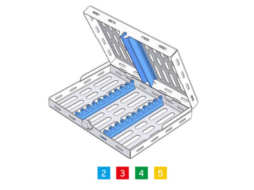 Cassettes pour le stockage des instruments Cassette inox 18x14 (10) img