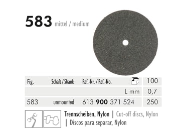 Disques de polissage dentaire 583 250 0,7 mm abrasif en céramique img