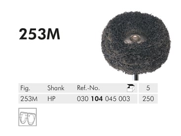 Brosse de polissage dentaire 253 M HP 250 brosse à polir (grey, medium) img
