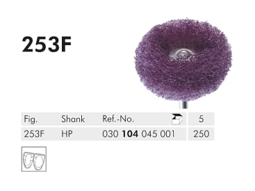Brosse de polissage dentaire 253 F HP 250 brosse à polir (lilac, fine) img