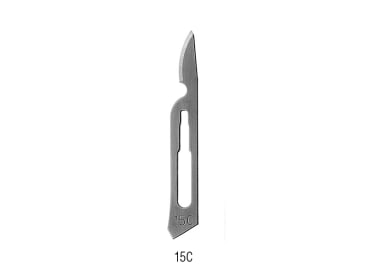 Scalpels en scalpelheften Lames de bistouri stériles No. 15C img