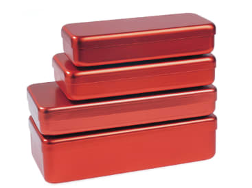 Tubs en dozen ALUMINIUM BOX RED img