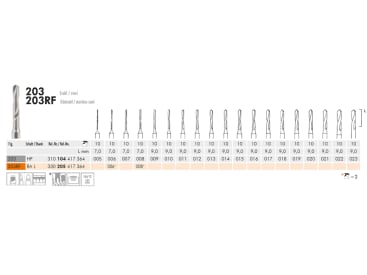 Fraises en acier 203 (RF) instrument en acier img