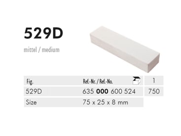 Polijstpunten voor tandheelkundige procedures 529 D diamantreinigingssteen 75 x 25 x 8 mm img
