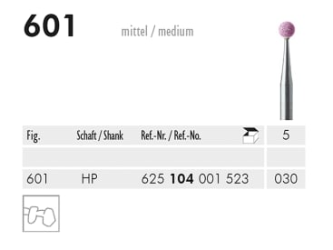 Pointes de polissage dentaire 601 HP abrasif (pink, medium) img