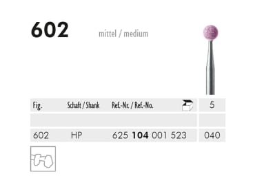 Polijstpunten voor tandheelkundige procedures 602 HP slijppunt (pink, medium) img